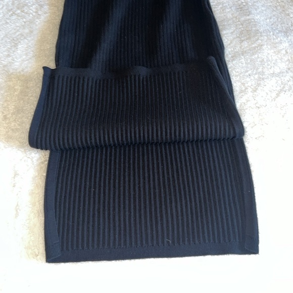 Good American Rib Knit Belted Midi Dress‎ Black Size 2 (M) NWOT - Picture 9 of 12